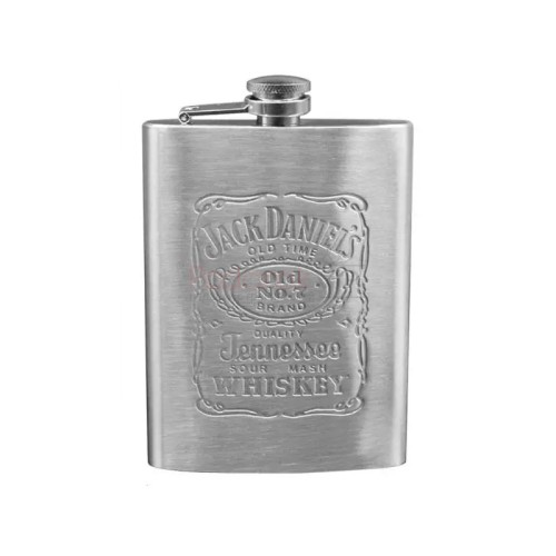 Фляжка HIP Flask Jack Daniels, 7 OZ (115 г), нержавеющая сталь, в коробке